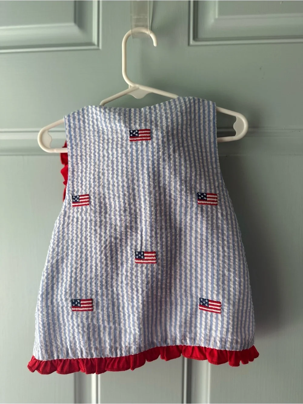 Smocked Polkadot patriotic wrap